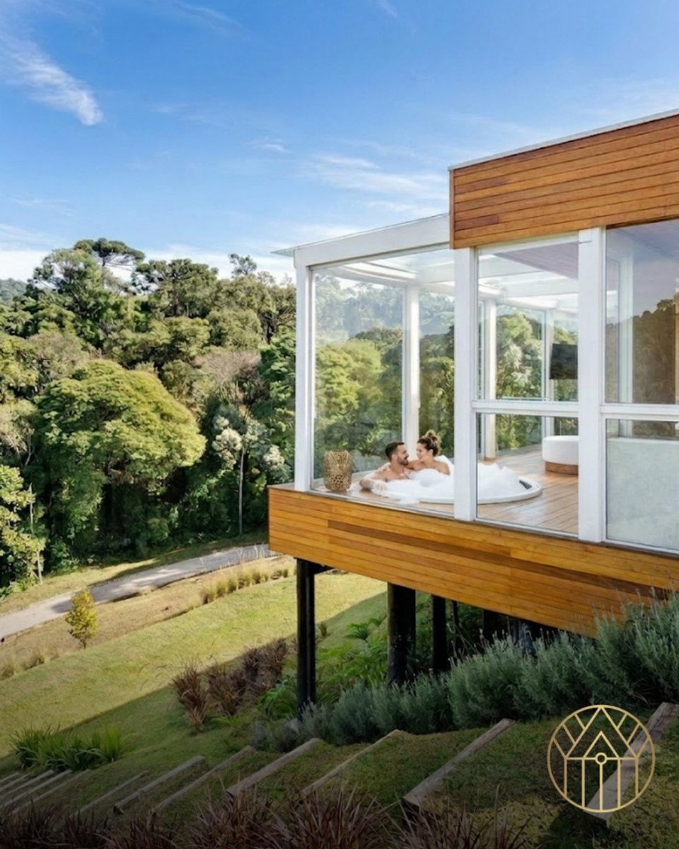 Banheira de hidromassagem com vista — bem-estar na Villa Arandú